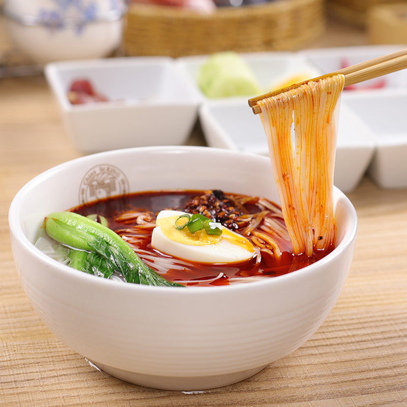 Chili oil & vinegar handmade hollow noodles